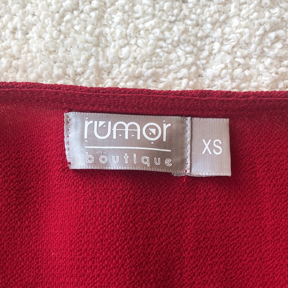 ✨Host Pick✨Lf Red Rumor Boutique Wrap top - Picture 4 of 5